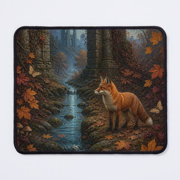 Item preview, Mystic Autumn Ruins Fox Enchanted Forest designed and sold by PixelPanduh.