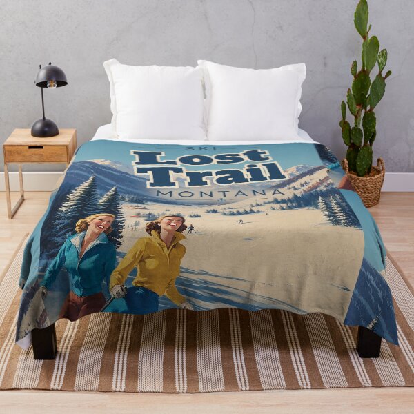 Item preview, Ski Lost Trail Montana Vintage Travel Poster designed and sold by sabrinart42.