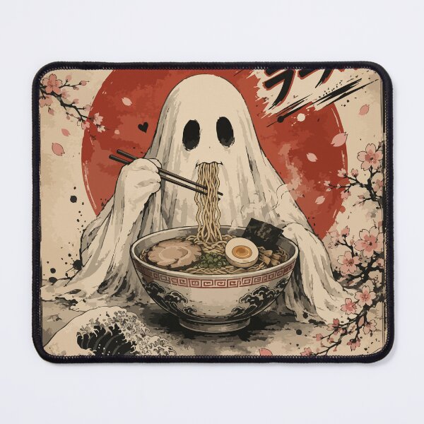 Item preview, Spooky Ghost Ramen Sumie Japanese Vintage designed and sold by TomFrontierArt.