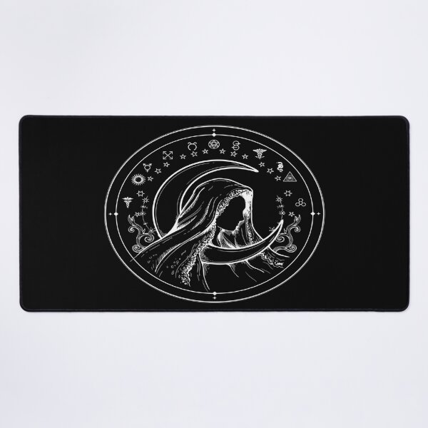 Item preview, Occult Hooded Priestess – Celestial Moon Emblem Design designed and sold by Midnight Veil Designs.