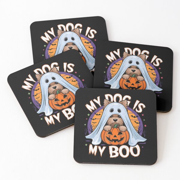 Item preview, Retro My Dog Is My Boo Halloween Ghost designed and sold by Teansnack.