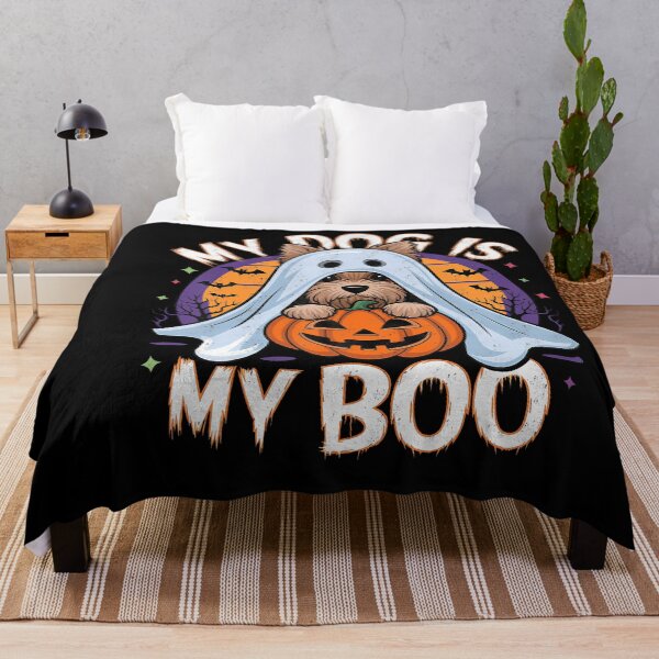 Item preview, Retro My Dog Is My Boo Halloween Ghost designed and sold by Teansnack.