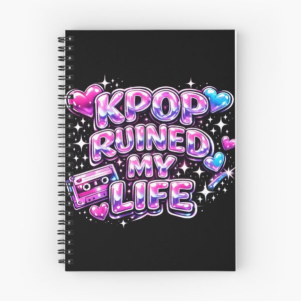 Item preview, Kpop Ruined My Life Y2K Chrome Aesthetic Funny Quote designed and sold by Aymanejed.