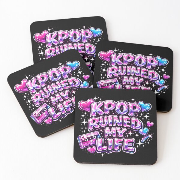 Item preview, Kpop Ruined My Life Y2K Chrome Aesthetic Funny Quote designed and sold by Aymanejed.