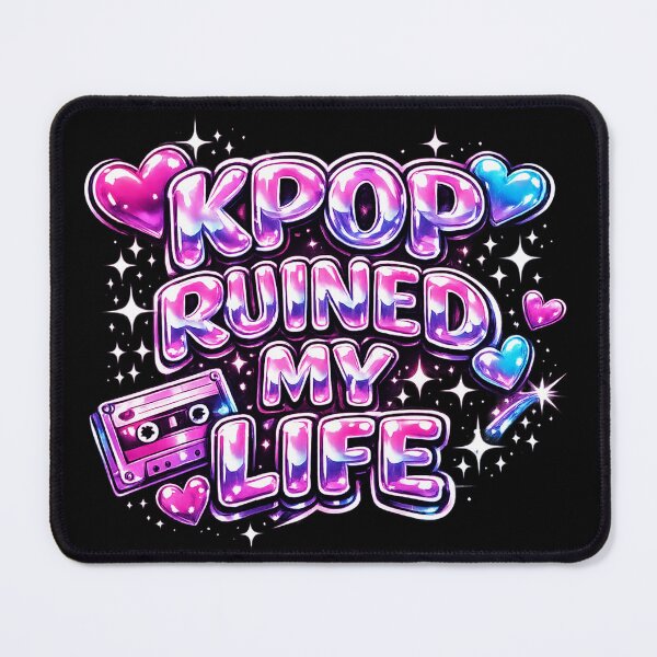 Item preview, Kpop Ruined My Life Y2K Chrome Aesthetic Funny Quote designed and sold by Aymanejed.