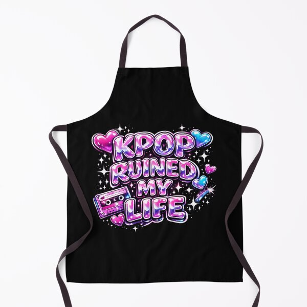 Item preview, Kpop Ruined My Life Y2K Chrome Aesthetic Funny Quote designed and sold by Aymanejed.