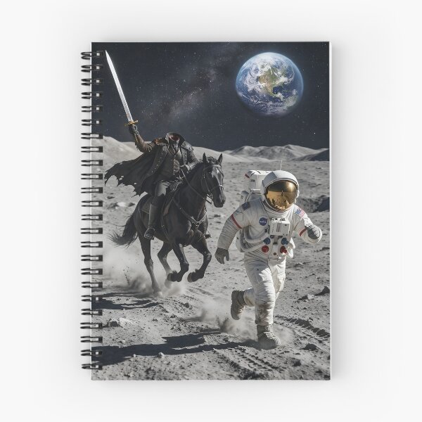 Item preview, Headless horseman chases NASA astronaut on the moon designed and sold by WiseBow.