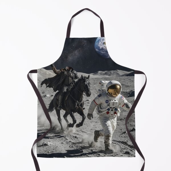 Item preview, Headless horseman chases NASA astronaut on the moon designed and sold by WiseBow.