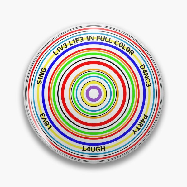 Item preview, Live Life in Full Color - multicolor circle design designed and sold by AndysTeeShop.