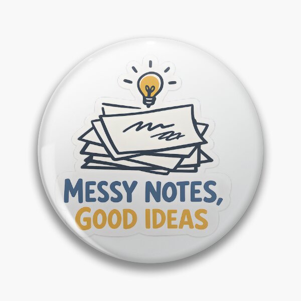 Item preview, Messy Notes Good Ideas Minimal Creative Design designed and sold by Naviora.