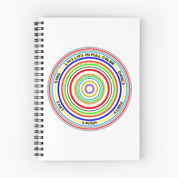 Item preview, Live Life in Full Color - multicolor circle design designed and sold by AndysTeeShop.