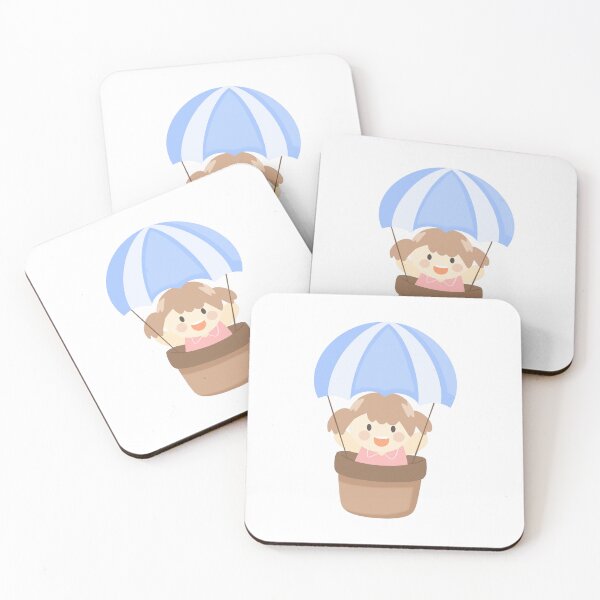 Item preview, Cute Girl Hot Air Balloon Flat Vector Art designed and sold by Porpor Artwork.