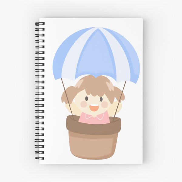 Item preview, Cute Girl Hot Air Balloon Flat Vector Art designed and sold by Porpor Artwork.