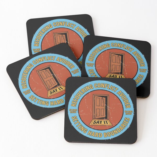 Item preview, Recovering Conflict Avoider Setting Boundaries Retro Badge designed and sold by DuckOddity.
