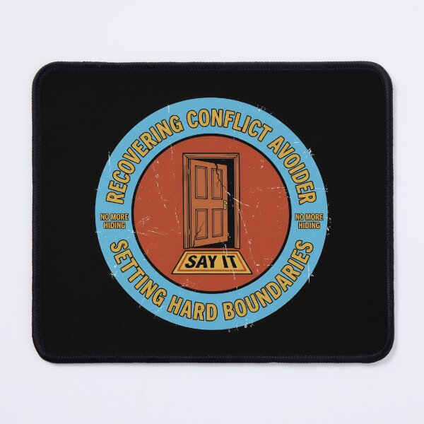 Item preview, Recovering Conflict Avoider Setting Boundaries Retro Badge designed and sold by DuckOddity.