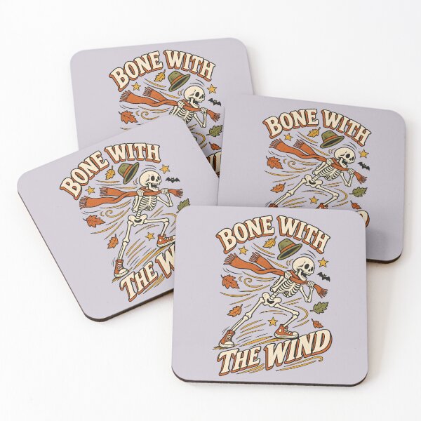Item preview, Bone With the Wind Retro Autumn Skeleton Humor designed and sold by  MAD's Recreation Studio.