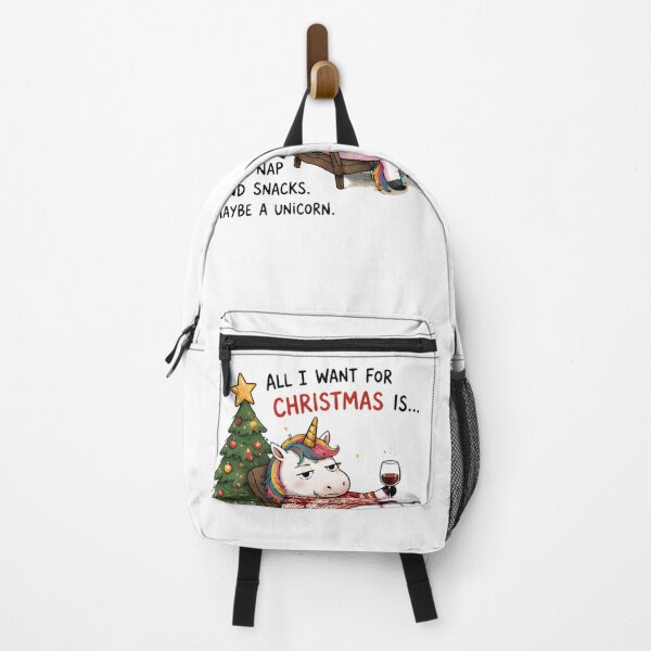 Item preview, All I Want For Christmas Is A Nap And Snacks Funny Unicorn designed and sold by Sitred123.