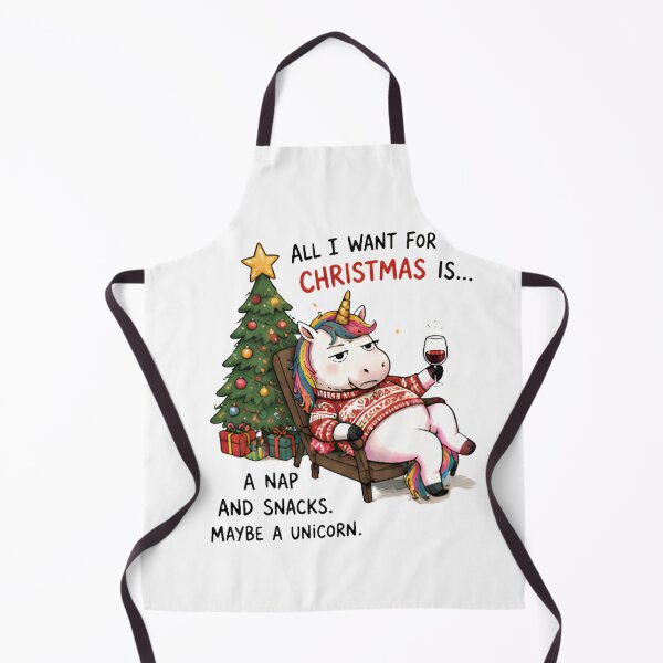 Item preview, All I Want For Christmas Is A Nap And Snacks Funny Unicorn designed and sold by Sitred123.