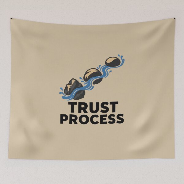 Item preview, Trust the Process – Flowing Water and Stepping Stones designed and sold by VioVibe.