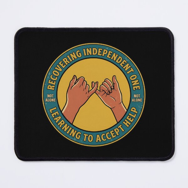 Item preview, Recovering Independent One Learning To Accept Help Retro Badge designed and sold by DuckOddity.