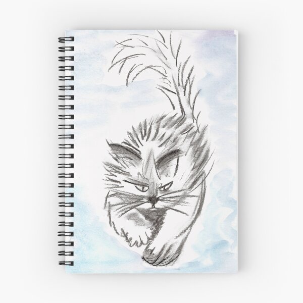Item preview, Cat, Katze, A Fur-Ball on a Mission, Light-Blue designed and sold by Anke‘s Bazaar.