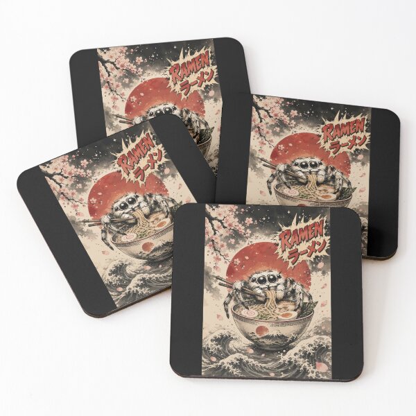 Item preview, Jumping Spider Ramen Sumie Japanese Vintage designed and sold by TomFrontierArt.