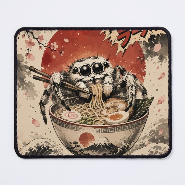 Item preview, Jumping Spider Ramen Sumie Japanese Vintage designed and sold by TomFrontierArt.