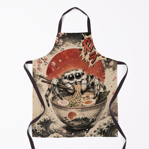 Item preview, Jumping Spider Ramen Sumie Japanese Vintage designed and sold by TomFrontierArt.
