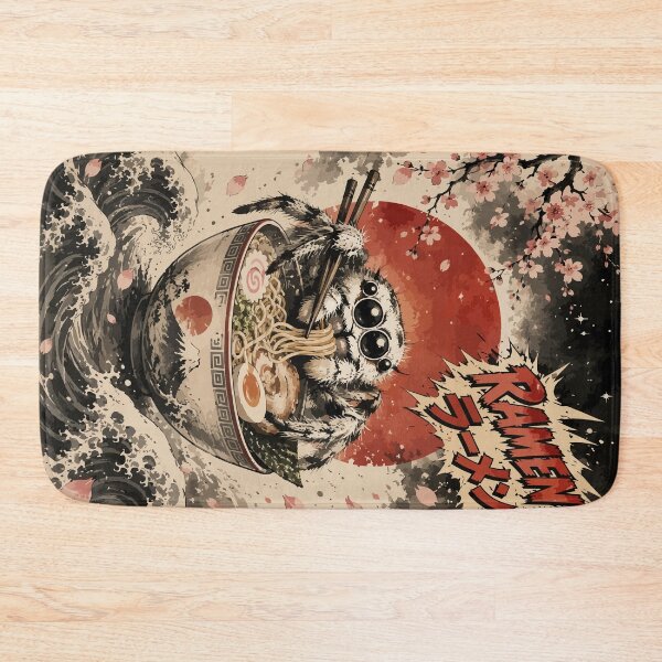 Item preview, Jumping Spider Ramen Sumie Japanese Vintage designed and sold by TomFrontierArt.
