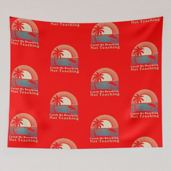 Item preview, Catch Me Beaching Not Teaching Funny Teacher Vacation Shirt designed and sold by Creative-Sanc.
