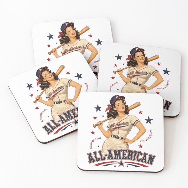 Item preview, Retro Baseball Pin-Up Vintage Americana Pinup Classic 50s Sports Girl designed and sold by ZIGLWORKS.