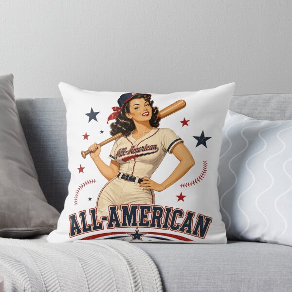 Item preview, Retro Baseball Pin-Up Vintage Americana Pinup Classic 50s Sports Girl designed and sold by ZIGLWORKS.