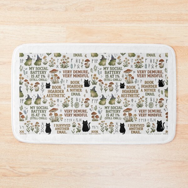 Item preview, ⁠Funny Cottagecore Frogs Demure Book Hoarder Seamless Pattern Comforter Design⁠ designed and sold by Julia9632.