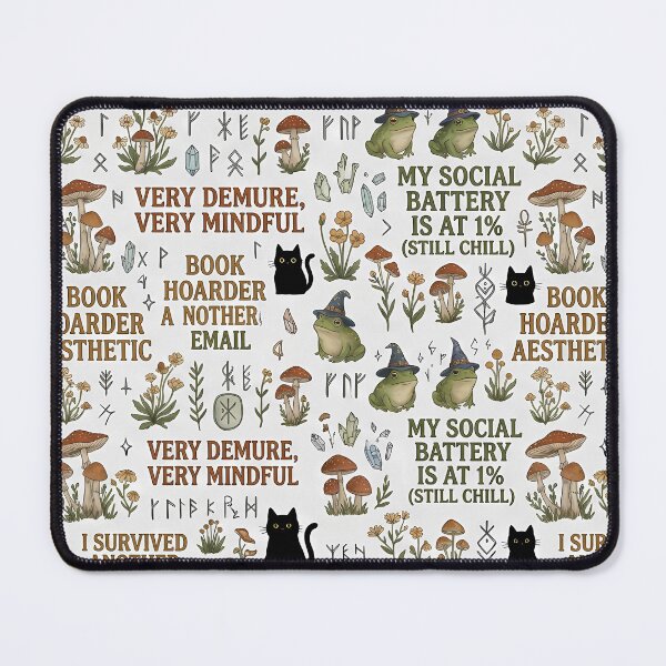 Item preview, Funny Cottagecore Frogs Demure Book Hoarder Seamless Pattern Comforter Design designed and sold by Julia9632.