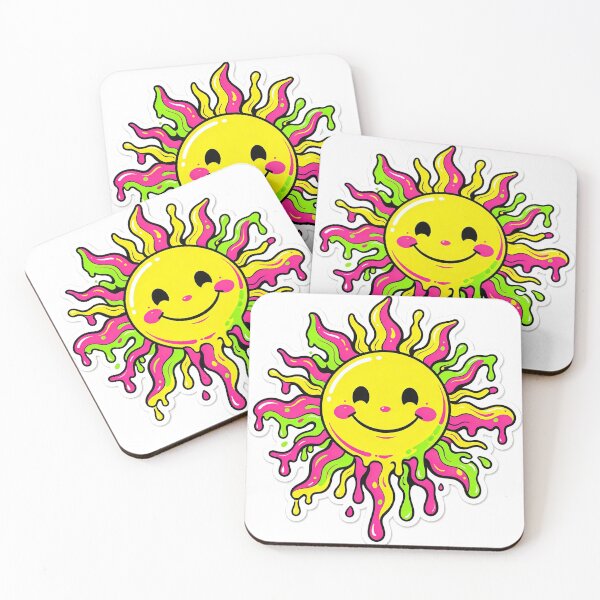 Item preview, Day-Glo Dripping Retro Sun Art designed and sold by Unionportal.