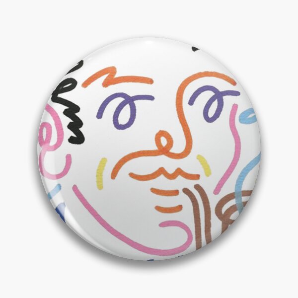 Item preview, Abstract Continuous Line Art Portrait – Man with Mustache & Pipe designed and sold by Craft-Qasba .