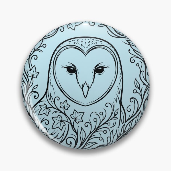 Item preview, Barn Owl Botanical Wreath Line Art Illustration designed and sold by ZUMERI.