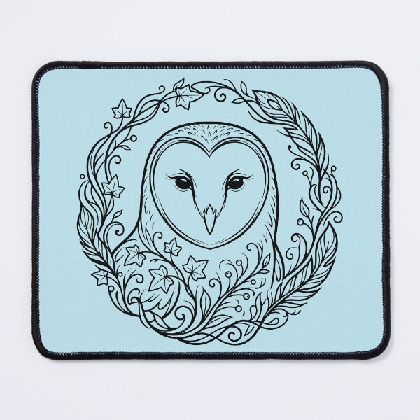 Item preview, Barn Owl Botanical Wreath Line Art Illustration designed and sold by ZUMERI.