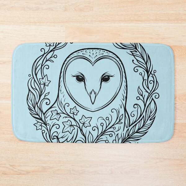 Item preview, Barn Owl Botanical Wreath Line Art Illustration designed and sold by ZUMERI.