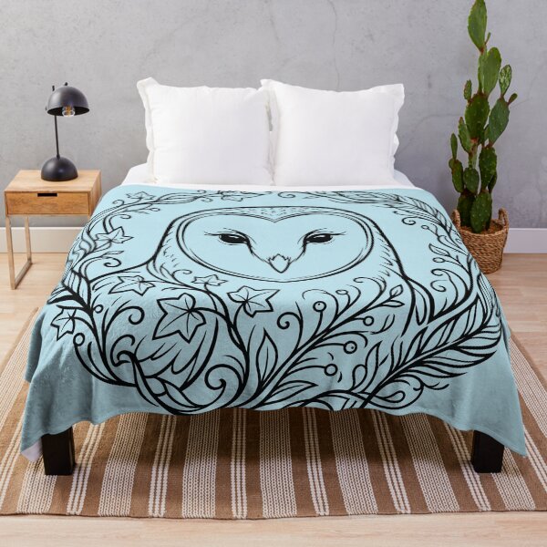 Item preview, Barn Owl Botanical Wreath Line Art Illustration designed and sold by ZUMERI.