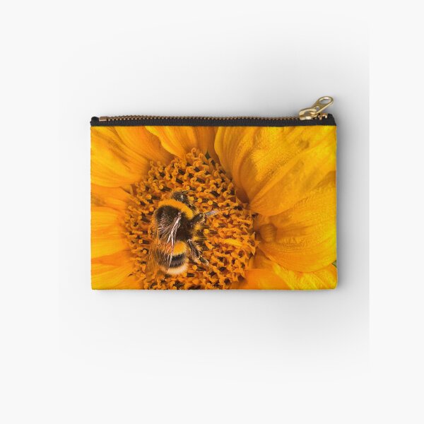 Item preview, Bee gathering pollen from a golden sunflower designed and sold by Violaman.
