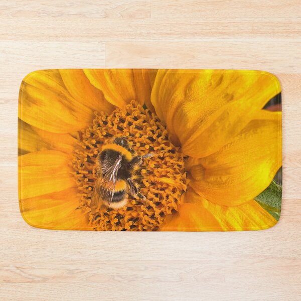 Item preview, Bee gathering pollen from a golden sunflower designed and sold by Violaman.