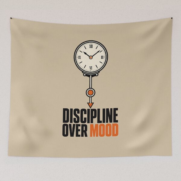 Item preview, Discipline Over Mood – Timeless Motivation designed and sold by VioVibe.