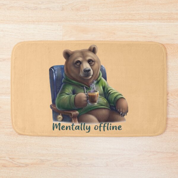 Item preview, Mentally Offline Aesthetic Bear designed and sold by Northern Glow Art.