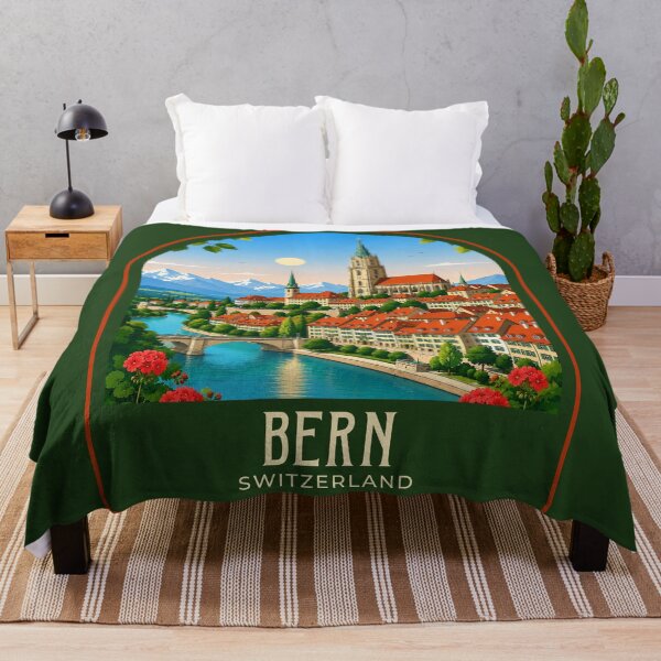 Item preview, Bern Vintage Travel Illustration designed and sold by HomeLivingCo.