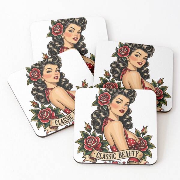 Item preview, Tattoo Flash Pin-Up Vintage Rockabilly Tattoo Classic Pinup Art designed and sold by ZIGLWORKS.