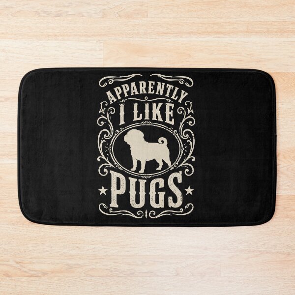 Item preview, Apparently I Like Pugs Funny Pug Lover Dog Humor Cute Pug Quote Pet Lover designed and sold by THREE LITTLE BEANS.