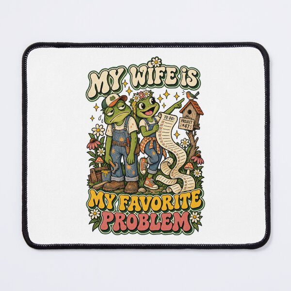 Item preview, My Wife Is My Favorite Problem - Vintage Frog DIY Humor designed and sold by BumbleBloom7.