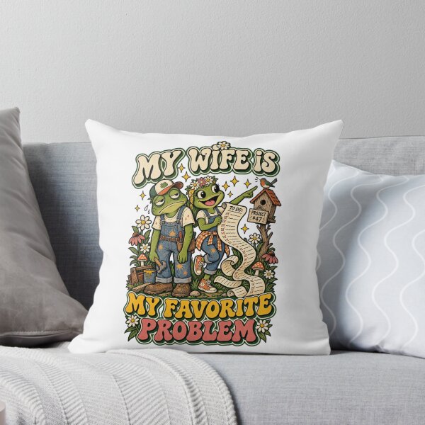 Item preview, My Wife Is My Favorite Problem - Vintage Frog DIY Humor designed and sold by BumbleBloom7.