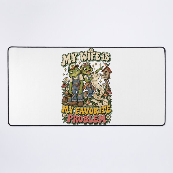 Item preview, My Wife Is My Favorite Problem - Vintage Frog DIY Humor designed and sold by BumbleBloom7.